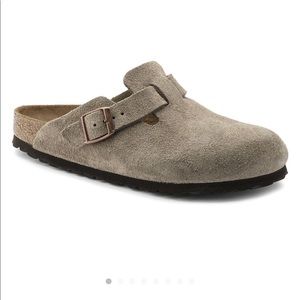 Boston Seude Leather Birkenstock Clogs